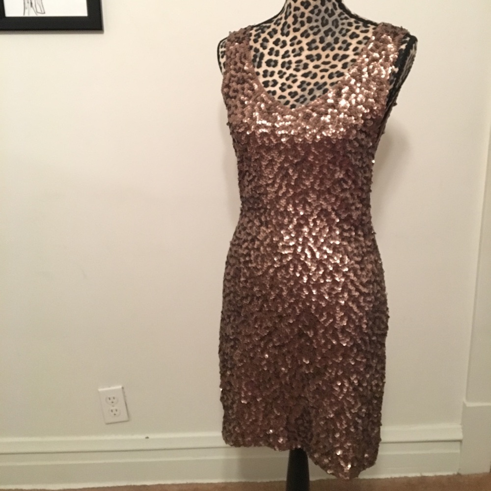 Bronze Sequin Dress