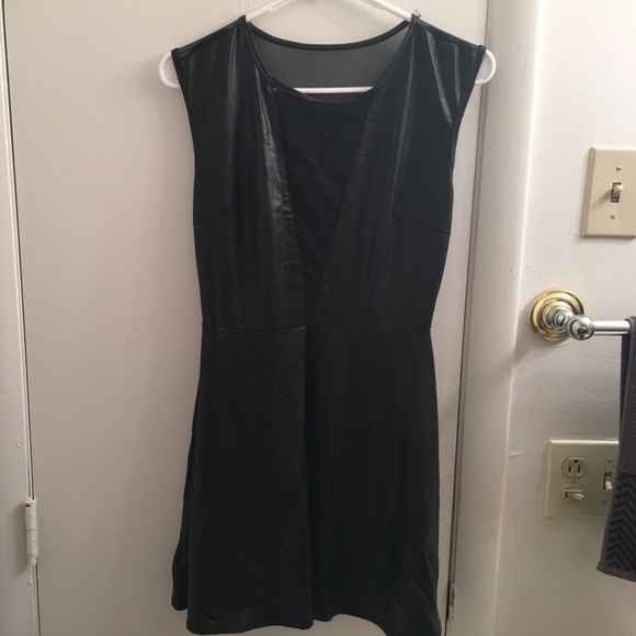 Forever 21 Faux Leather Circle Dress - Picture 1 of 4