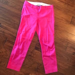 J. Crew hot pink ankle pants