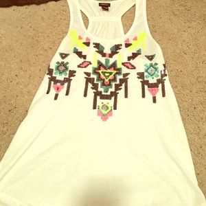 Tribal sequin tank