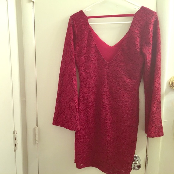Charlotte Russe Red Lace Dress - Picture 2 of 2