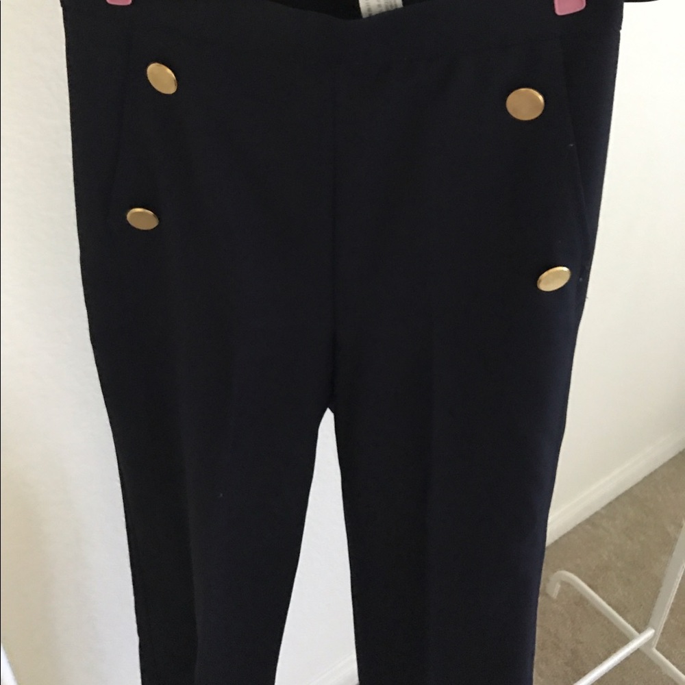 Zara cropped navy pants