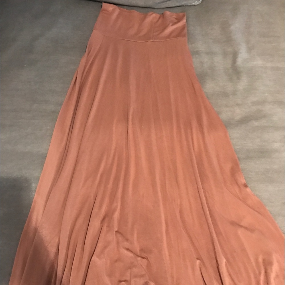 Burnt orange/brown maxi skirt