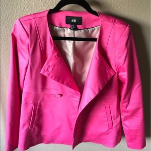 H&M Hot Pink blazer with Gold detailed Buttons