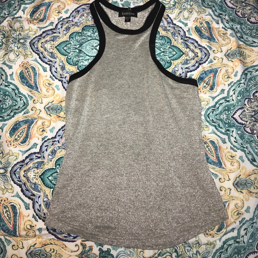 Silver Bebe Racerback tank