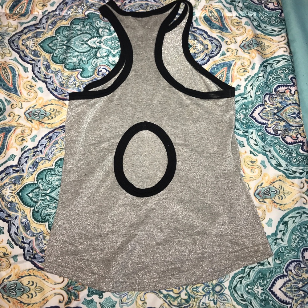 Silver Bebe Racerback tank - Picture 2 of 2