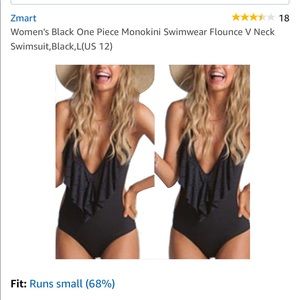 Black One Monkini Bathing Suit