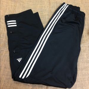 Adidas Black Drawstring athletic pants Sz large