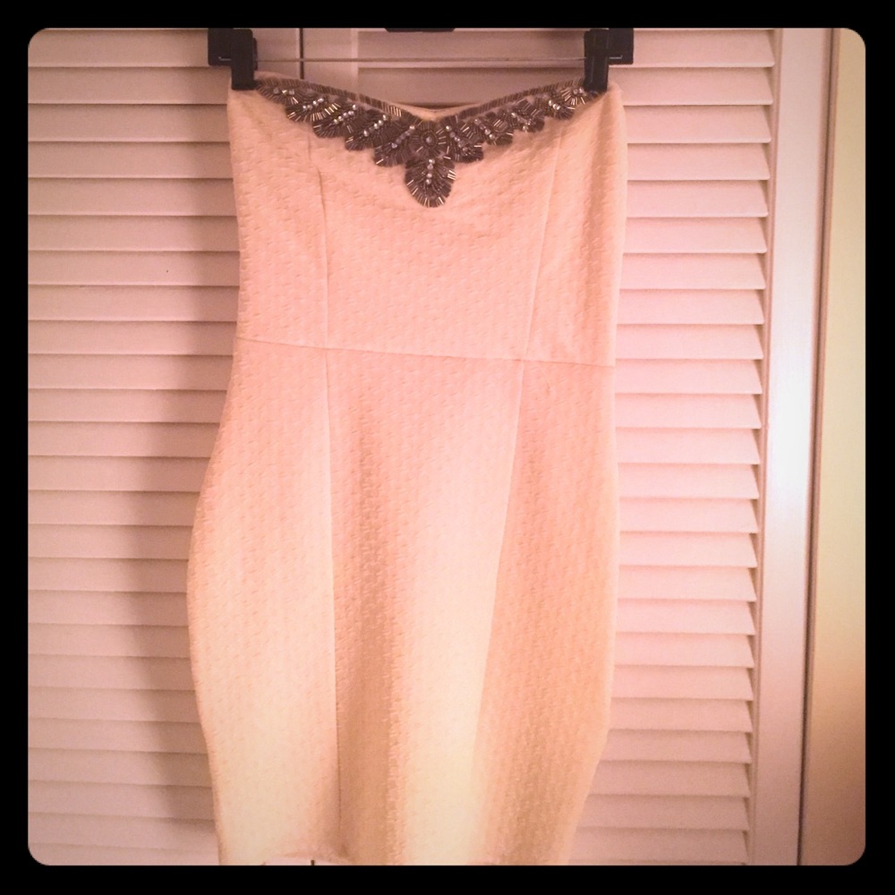 Cream mini dress