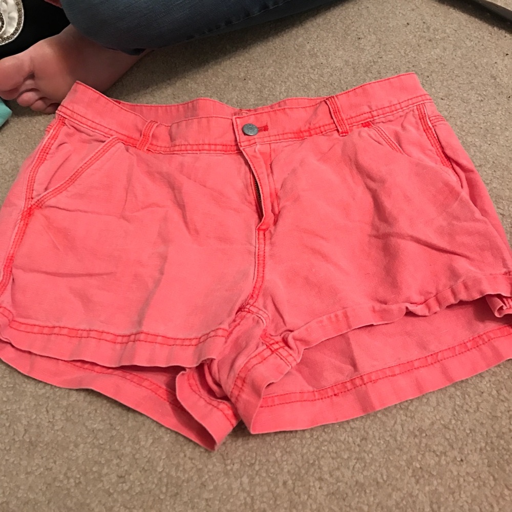 Bright orange shorts
