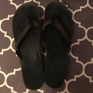 Black Rainbow Flip Flops
