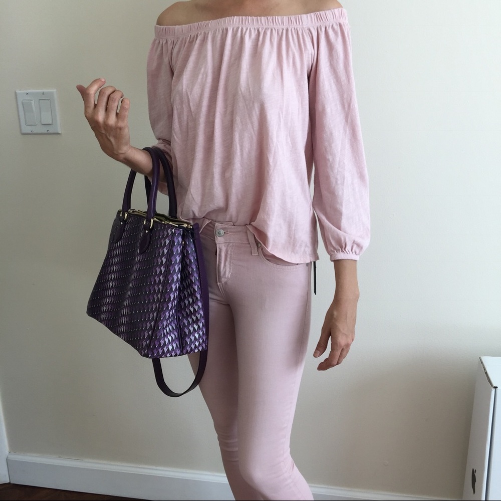 Sold! Velvet by graham Spencer  off shoulder top S