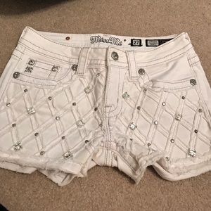 White bling shorts