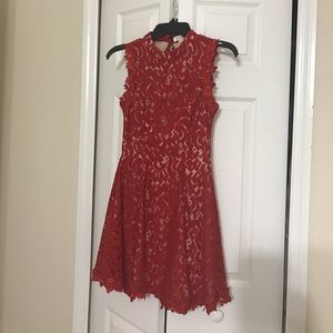 Short red dress
