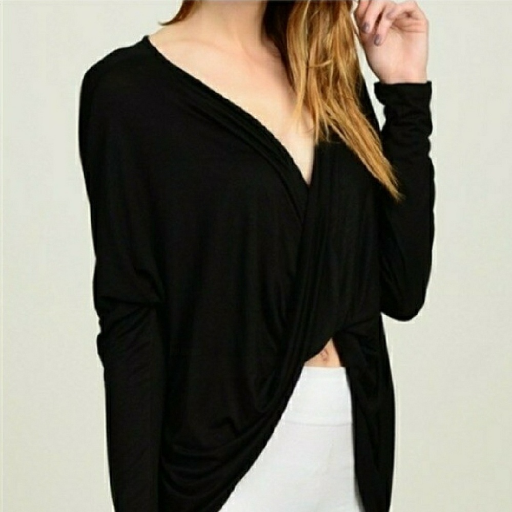 Black Crossover Top
