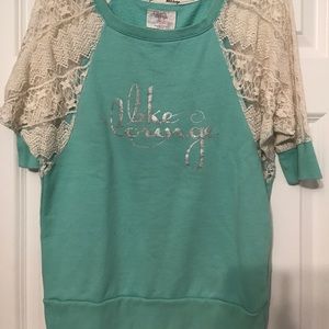 Turquoise sweatshirt