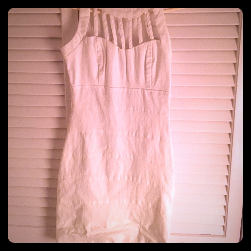 White cutout dress