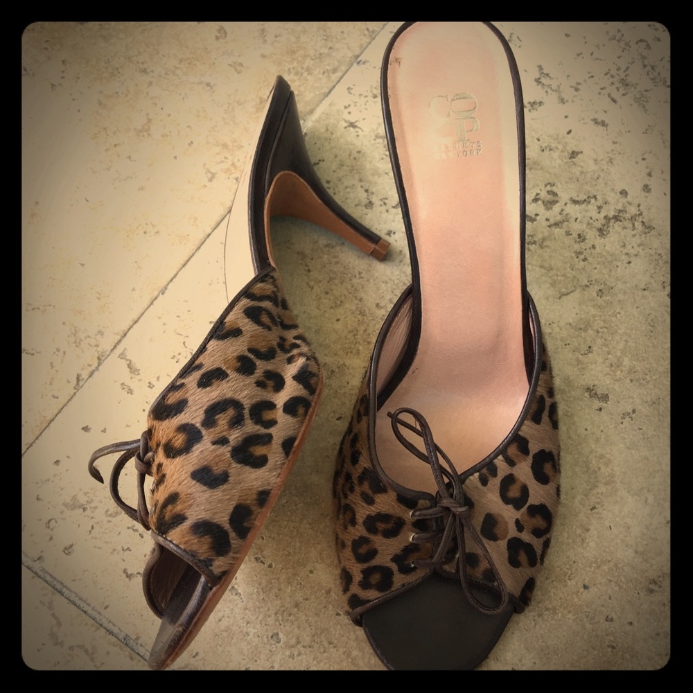 Sale Barney's ny  mules leopard shoes 38.5