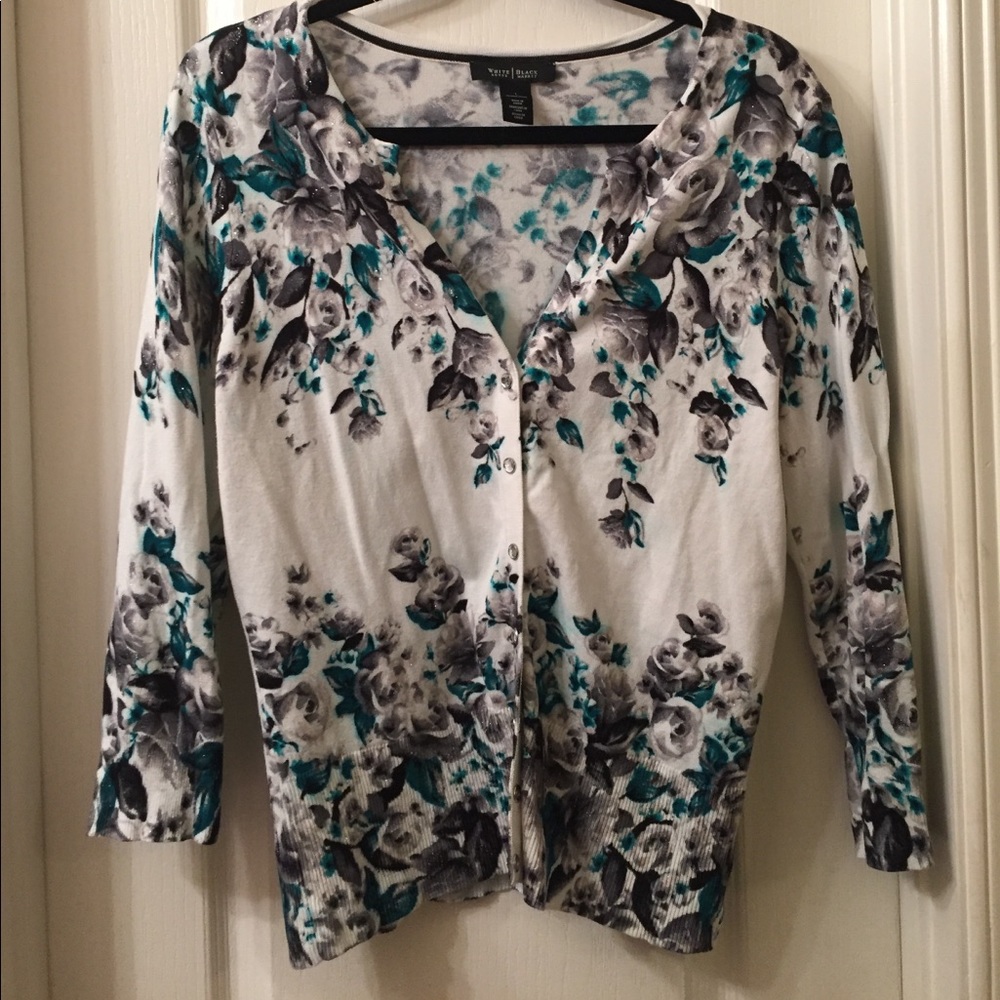 printed cardigan