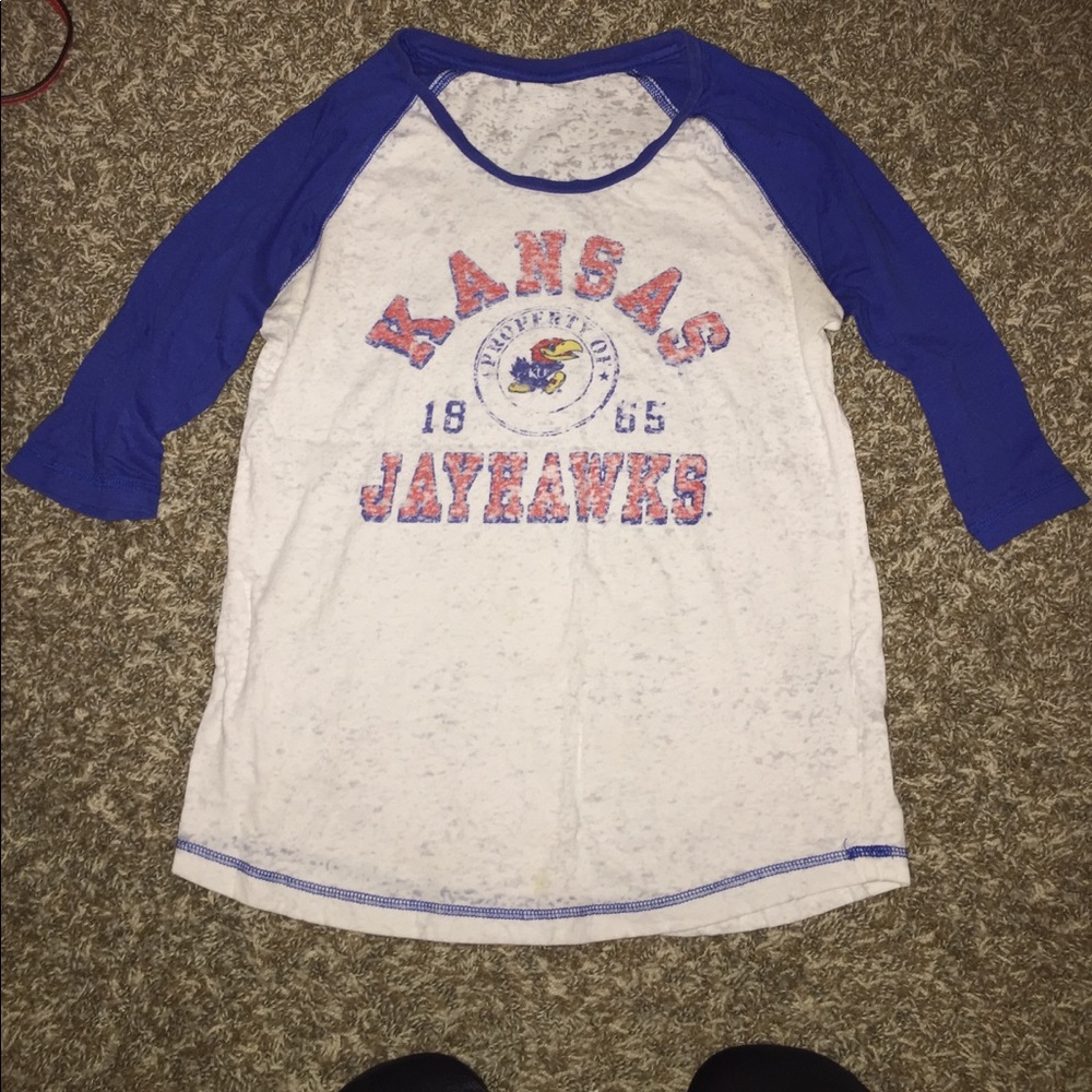 KU quarter sleeve shirt