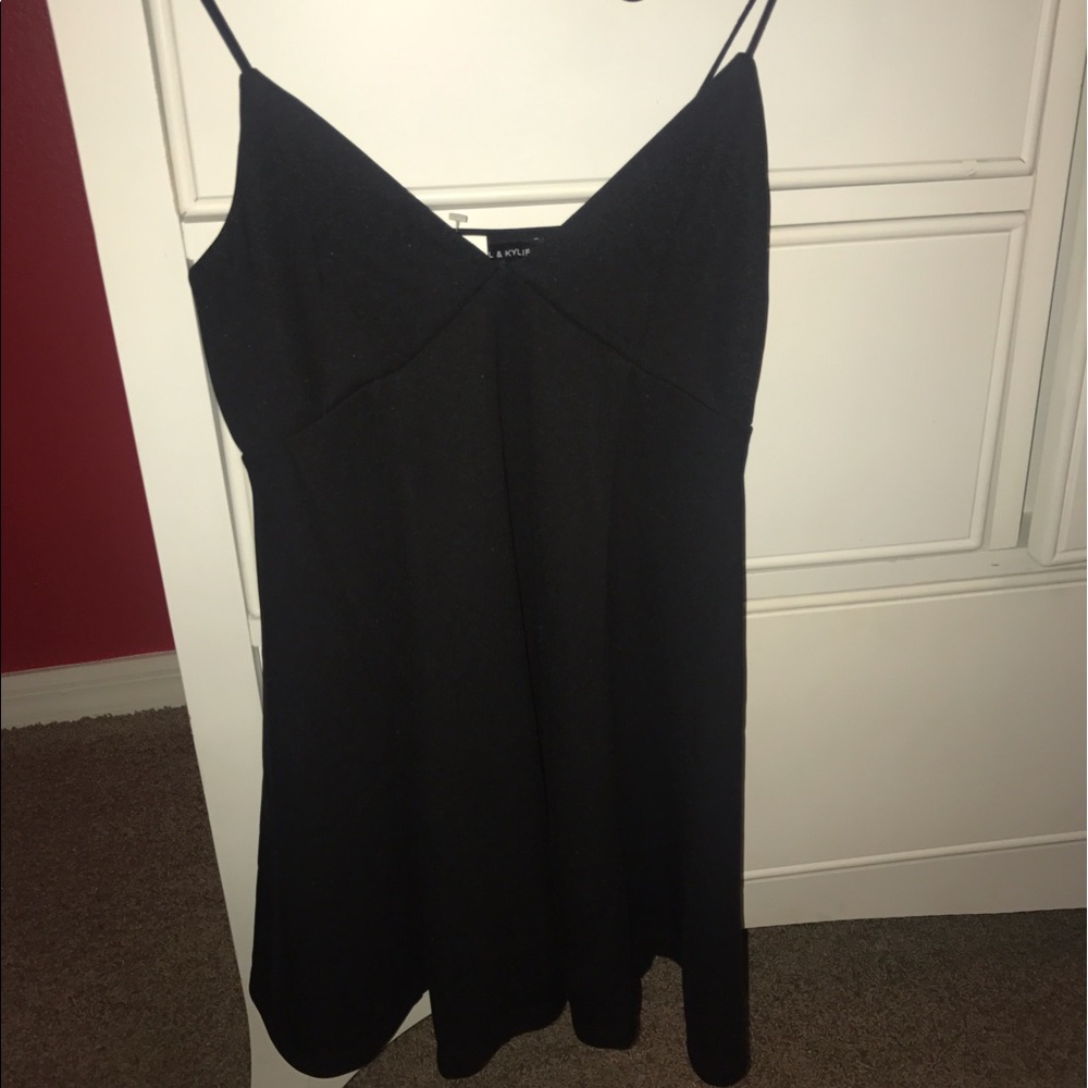Kendall and Kylie Black Slip Dress