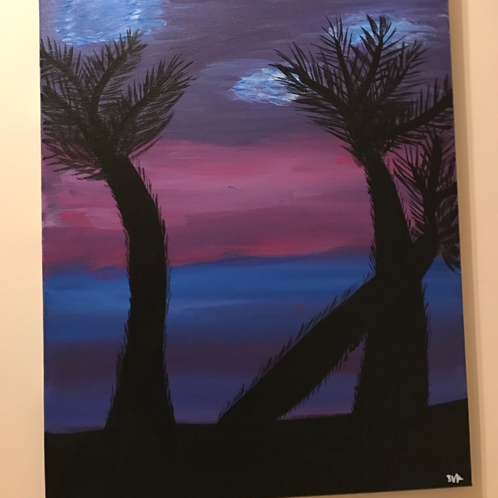 Palm tree painting