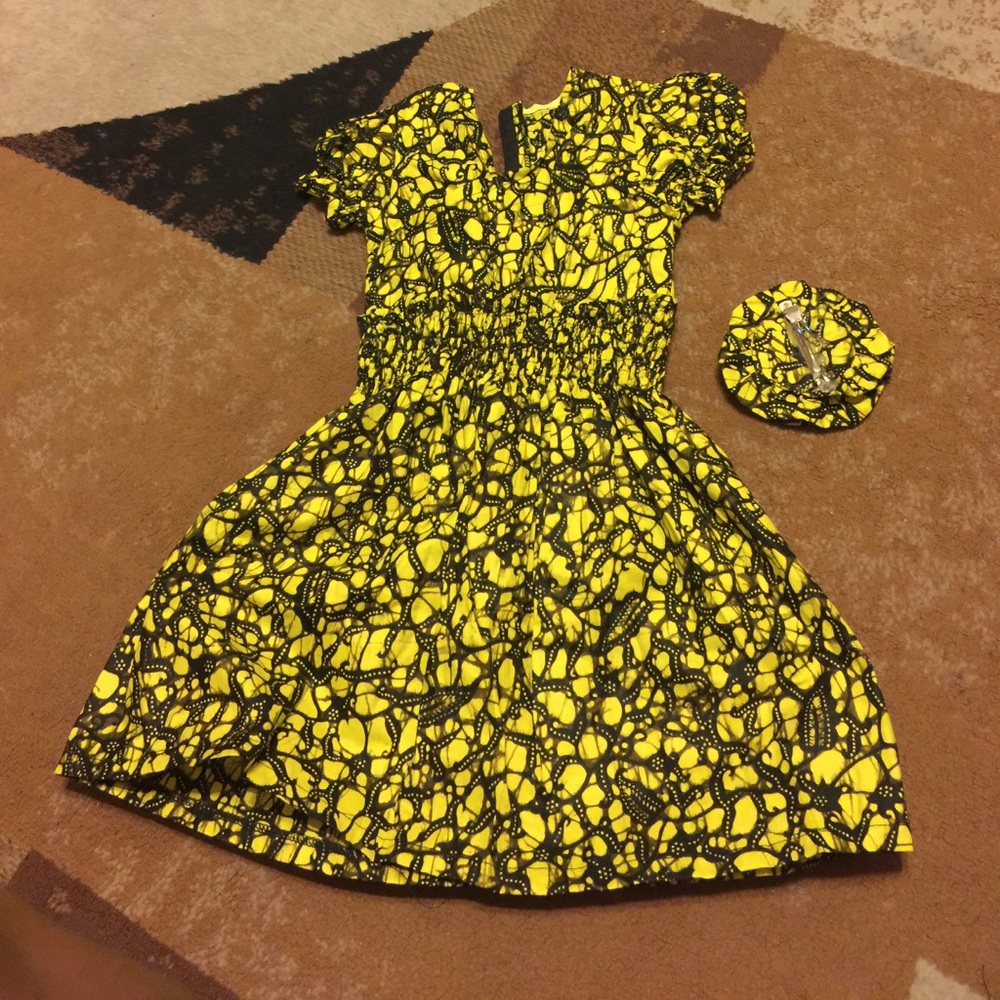 African fabric dress for kids age 3-5years - Picture 7 of 7