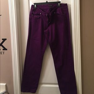purple jeans