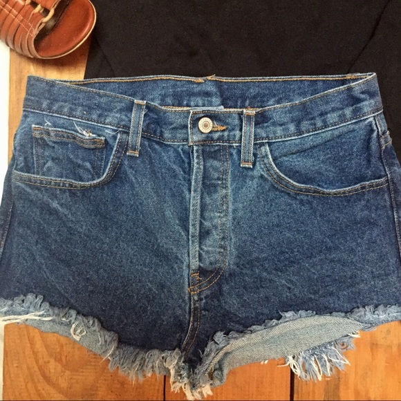 LAST CHANCE! Vintage High Waisted Jean Shorts - Picture 2 of 3