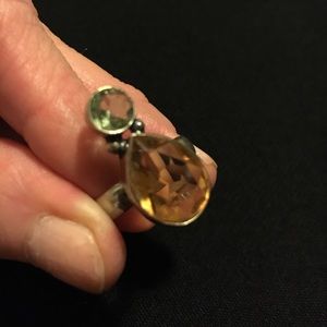 CITRINE & PERIDOT RING 8