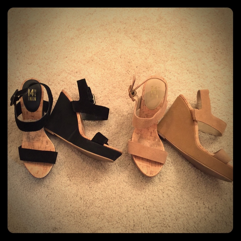 ✨BOGO✨14th and Union Cork and Leather Wedges✨