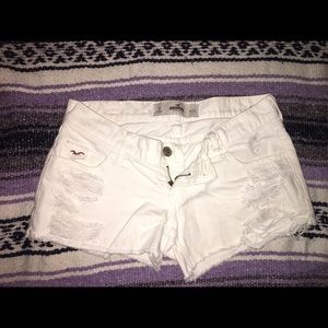 Distressed white, Hollister jean shorts
