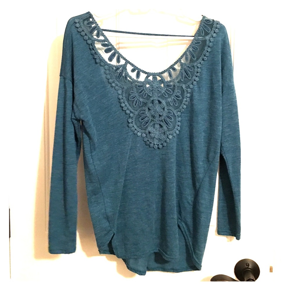 Blue Embroidered Blouse