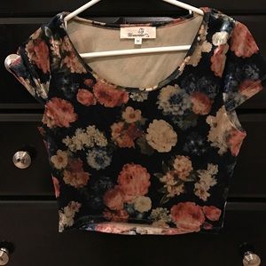 LF crushed velvet crop Top