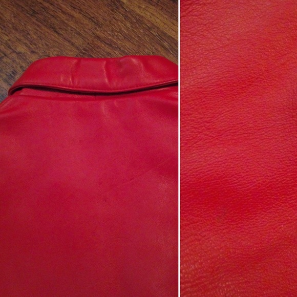 🔴2/$10 or 5/$20 Vintage Soft Red Leather Jacket - Picture 8 of 8