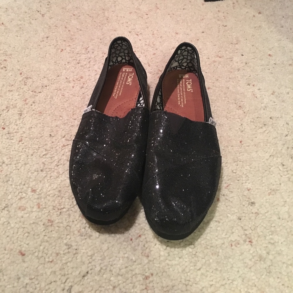 Black Sparkly Toms