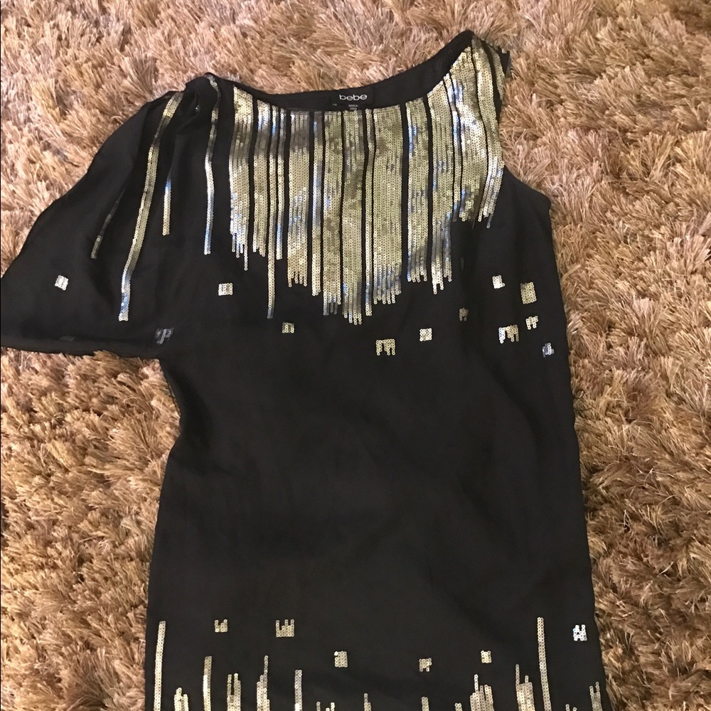 Bebe One Sleeve shoulder Cocktail Dress