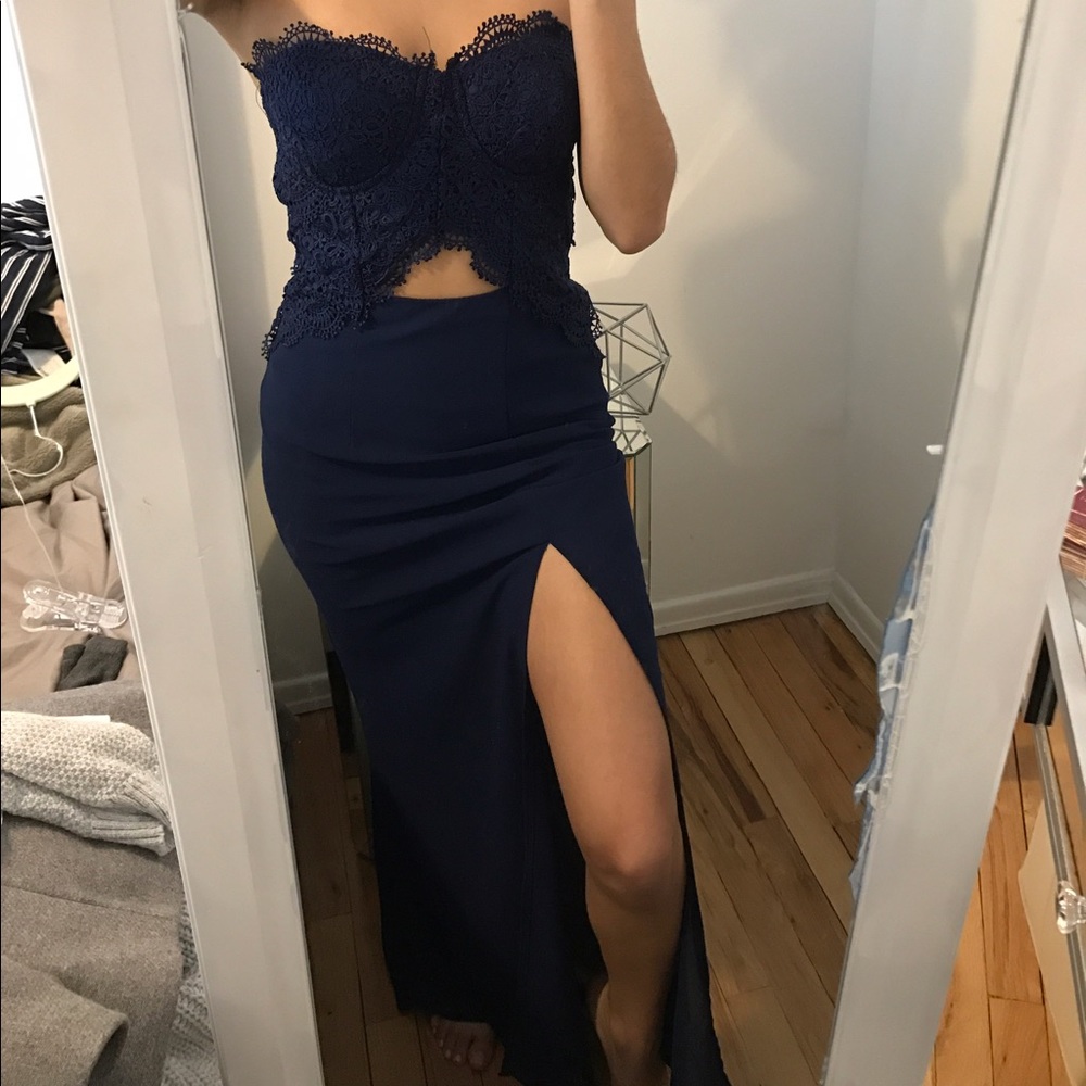 Strapless maxi dress