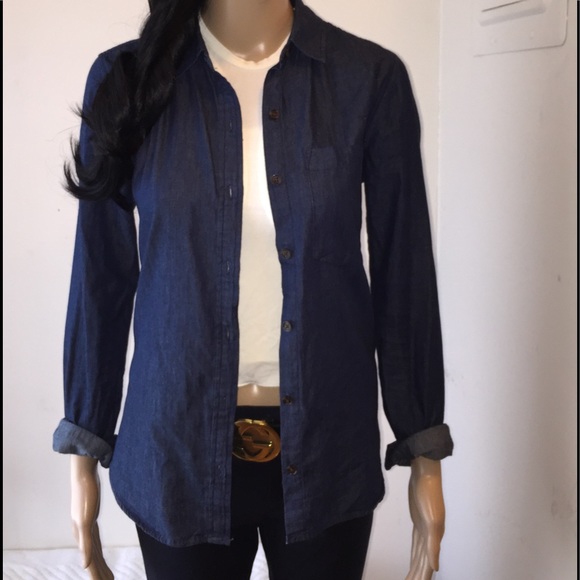 Denim Button Down Shirt - Picture 2 of 6