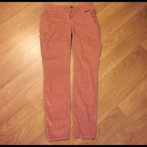 Boden blush pink velvet skinny pants