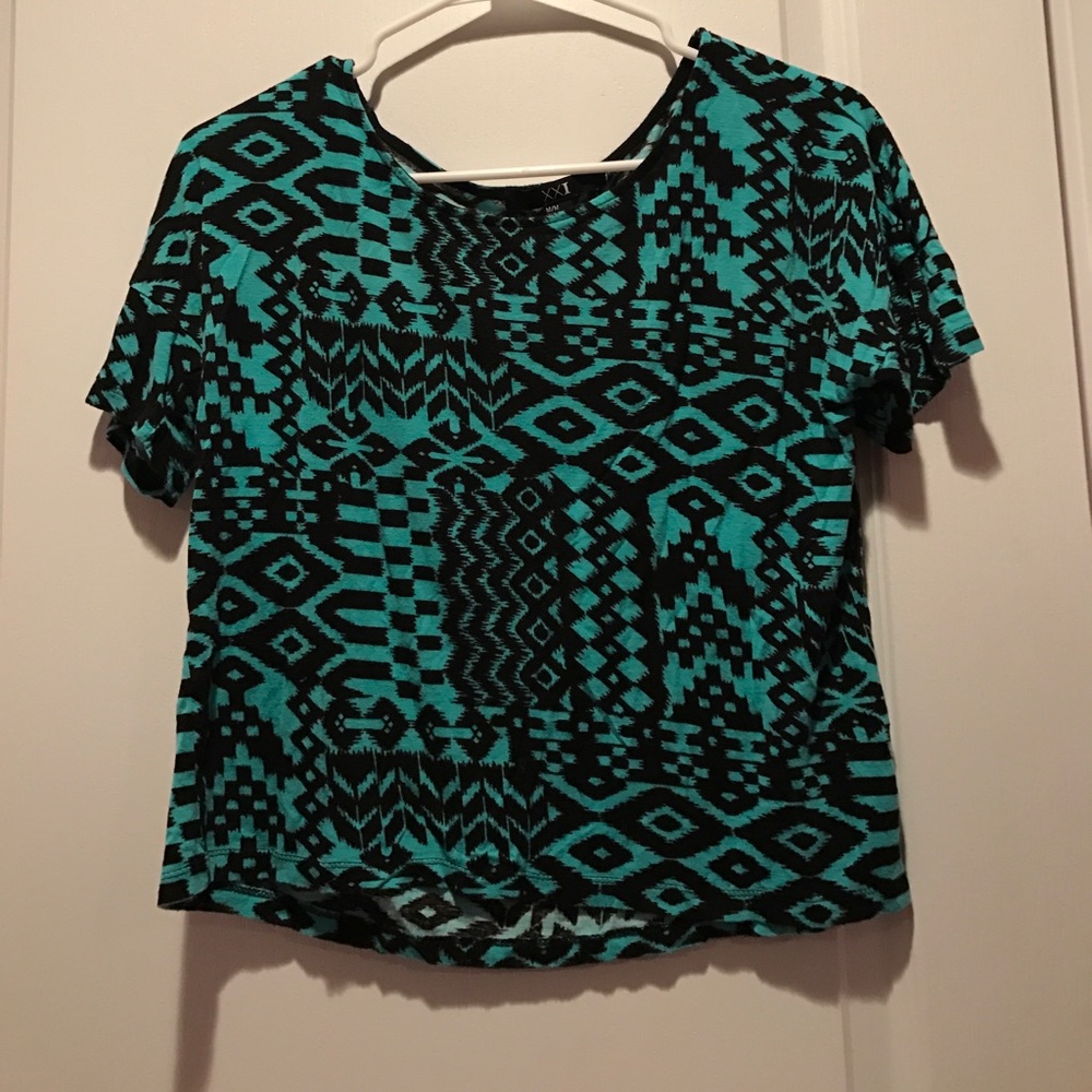 Teal Aztec shirt