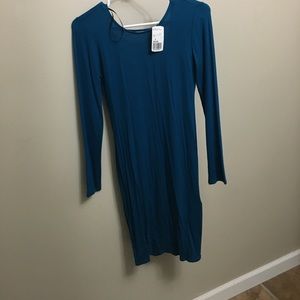 Teal midi dress