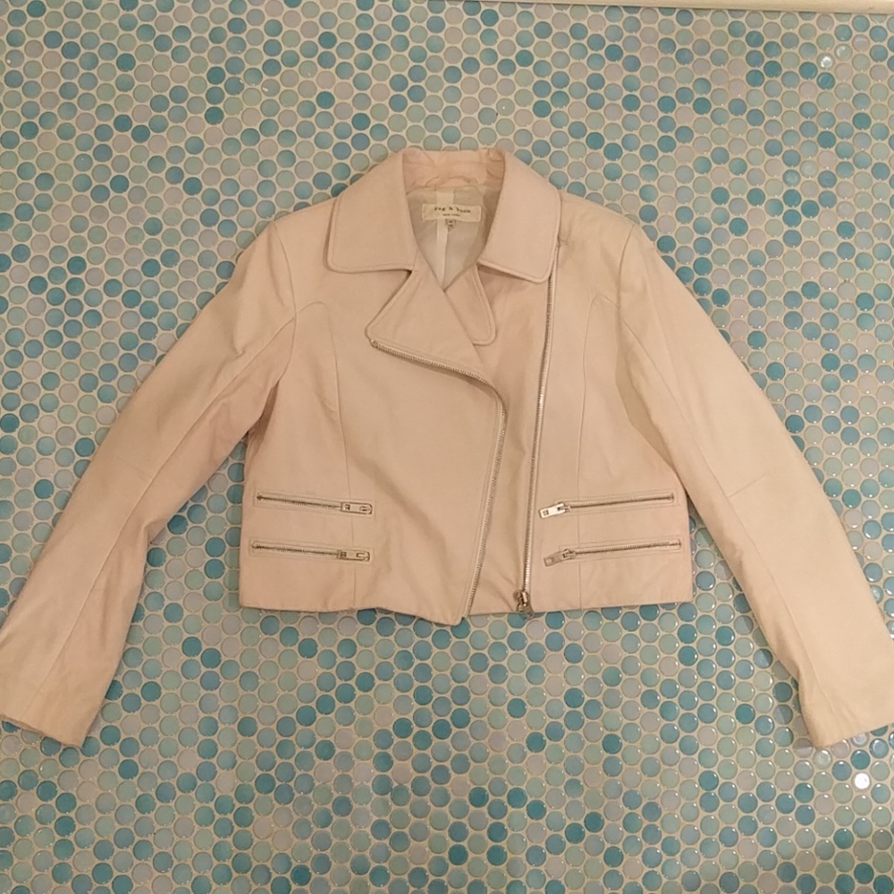 Rag and Bone pink vespa leather jacket