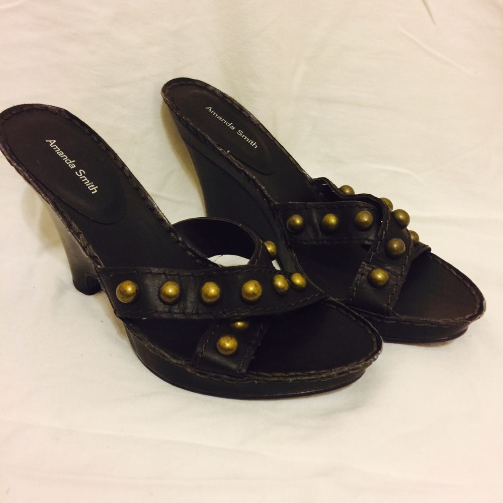 Studded Leather Slides