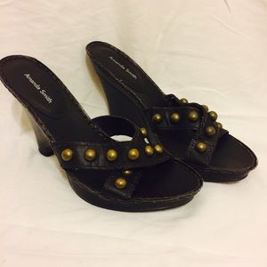 Studded Leather Slides