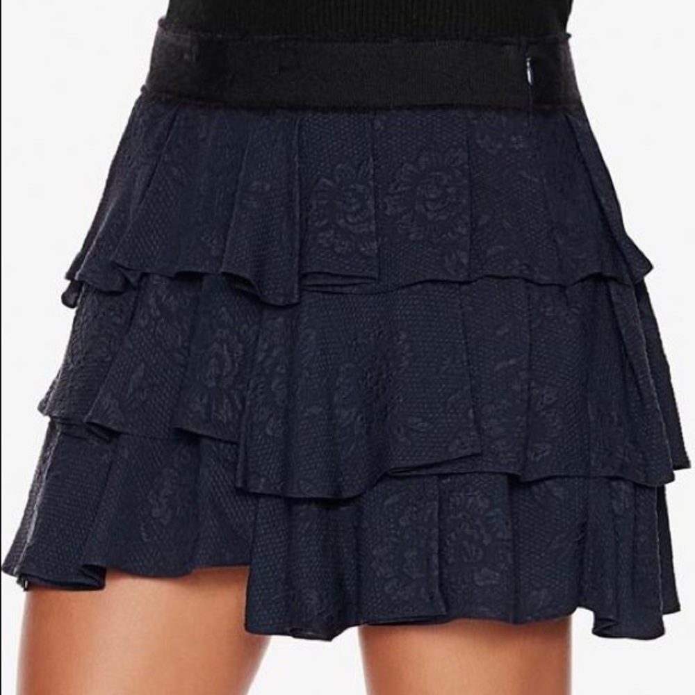 Derek Lam 10 Crosby Ruffled Jacquard Skirt