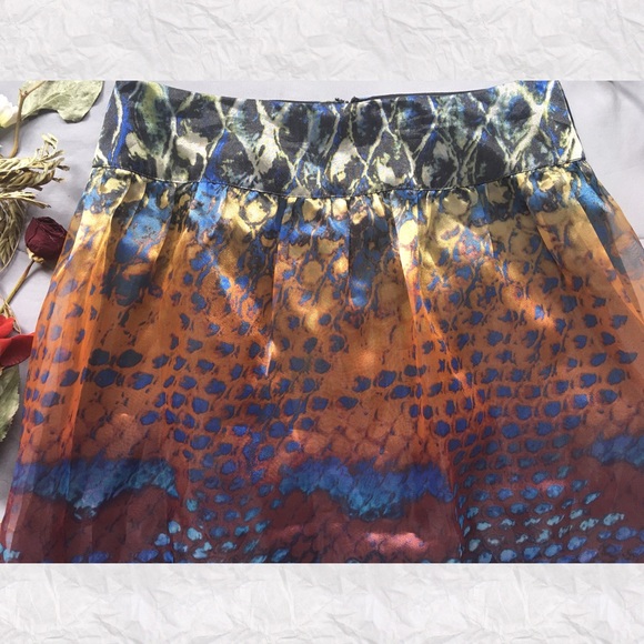 Last 1- Christos Garkinos Organza Watercolor Skirt - Picture 2 of 6