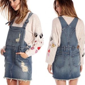 Wildfox Denim Skirt Overalls