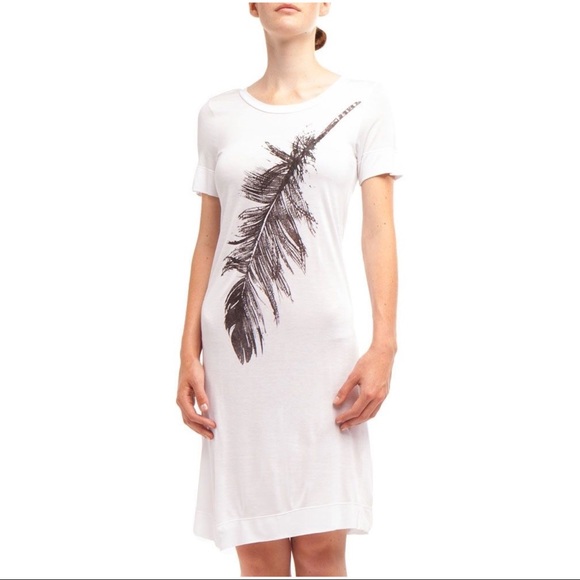 Graphic Leaf T-shirt Dress - Picture 1 of 9