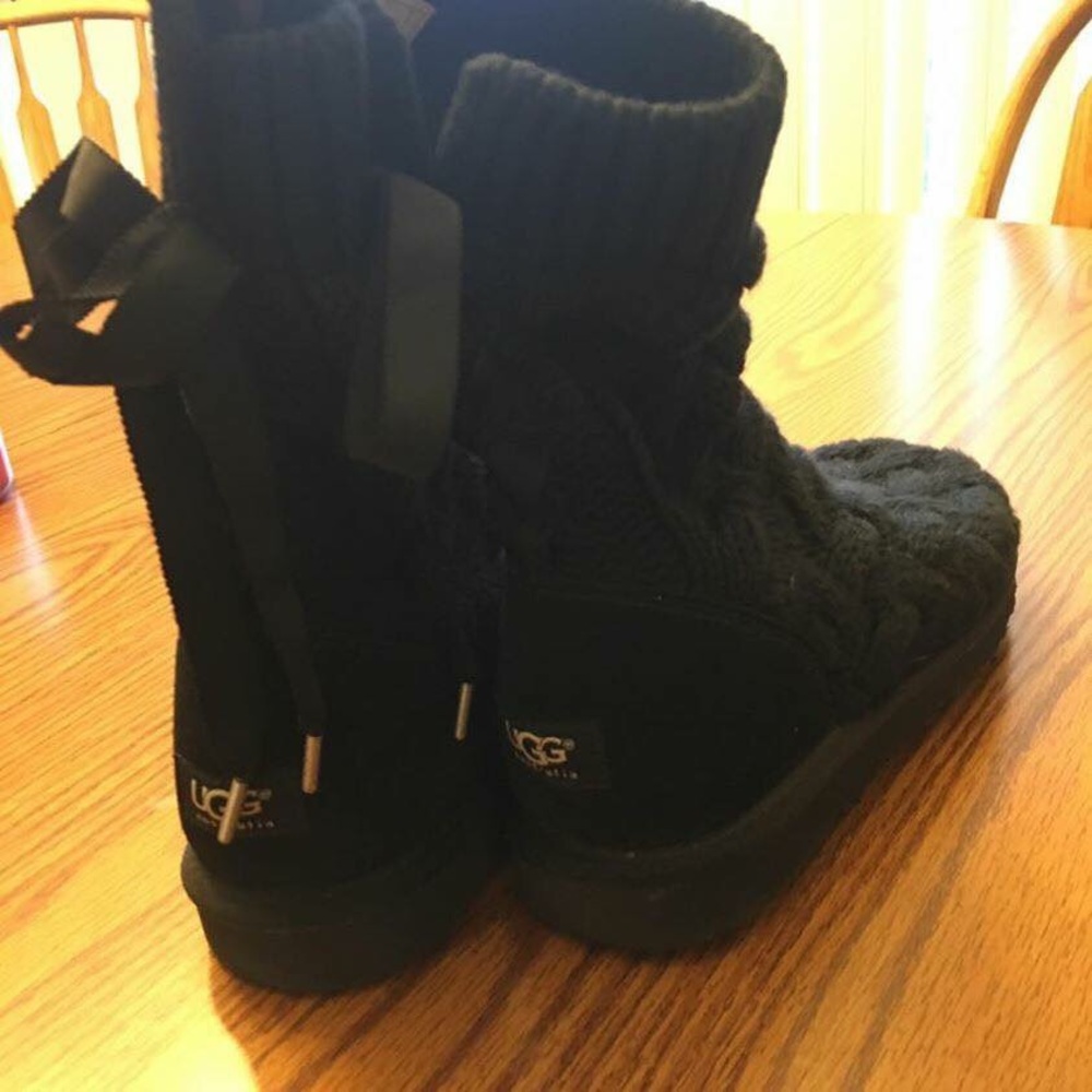Knit black UGGs size 9